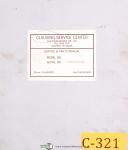 Clausing-Colchester-Clausing Colchester 13\", 8000, Engine Lathe, Instructions & Parts Manual 1967-13\"-17 Inch-17\"-8000-01